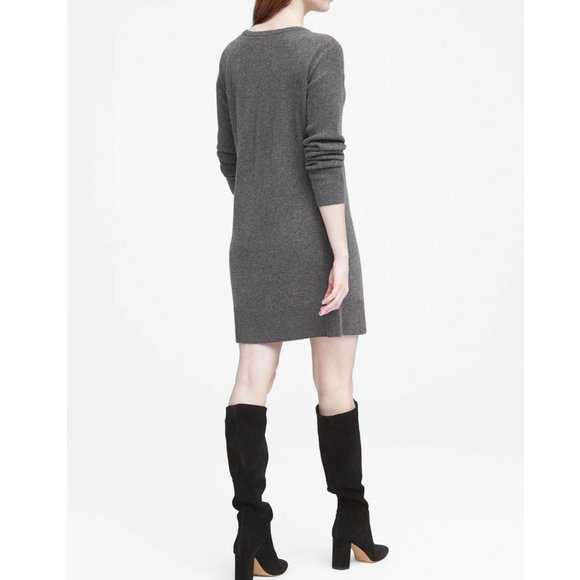 Banana Republic Wool-Cashmere Blend Boat-Neck Sweater Dress - SP - Picture 2 of 5